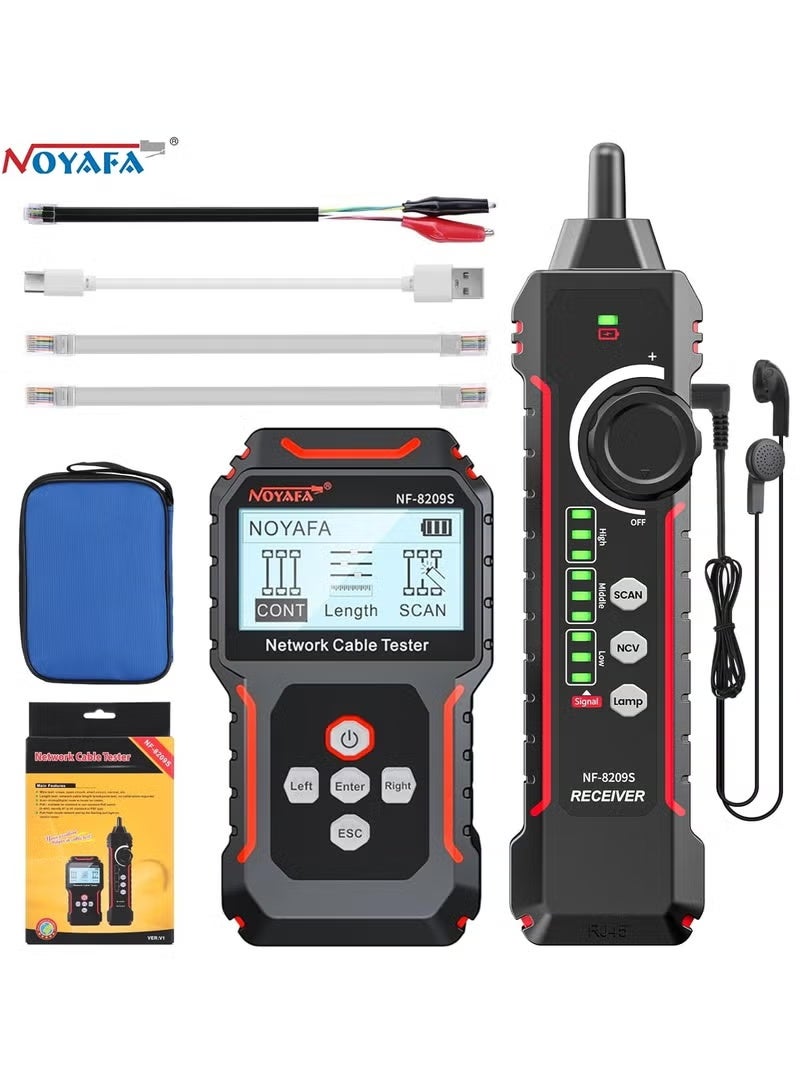 NOYAFA NF-8209S POE Wire Checker LCD Display Measure Length LAN Cable Cat5 Cat6 LAN Test Network Tool Scan Cable Wiremap Tester - Image 1